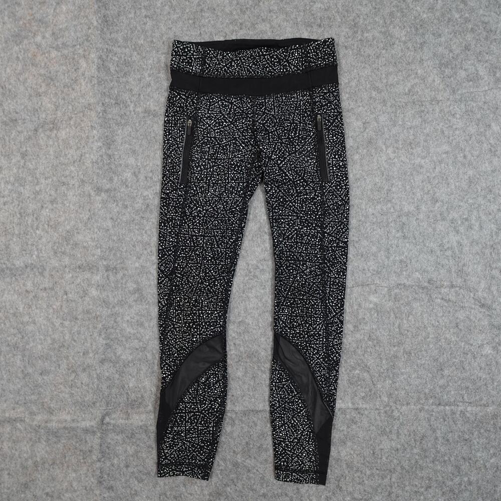 Lululemon Leggings Womens 2 Inspire 25" Zip Pocket Yoga Run Gym Workout Splatter